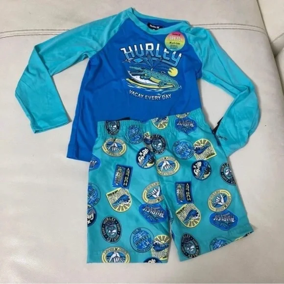 Hurley cute surf shark ocean lover top set 7004 - Picture 5 of 6